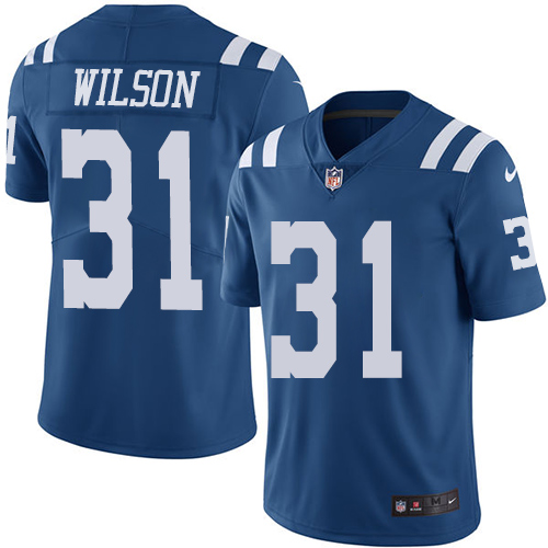 Indianapolis Colts 31 Limited Quincy Wilson Royal Blue Nike NFL Youth Rush Vapor Untouchable Jersey